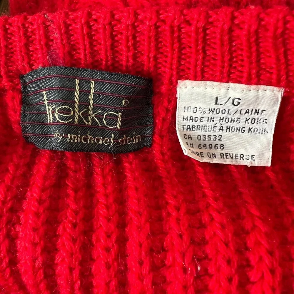 Vintage 100% Wool Fisherman Sweater Cable Knit Chunky Slouchy Oversized Luxury - Picture 4 of 6